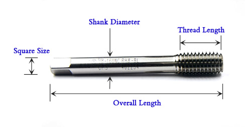 Thread Forming Tap Bright Finish, M1.8x0.35 to M16x2.0 Metric Thread